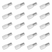 20 st Hyllbärare, 5mm Hyllstift Hyllbärare Nickelpläterad Metall Hyllstöd för Skåp Skrivbordstillbehör. 19mm