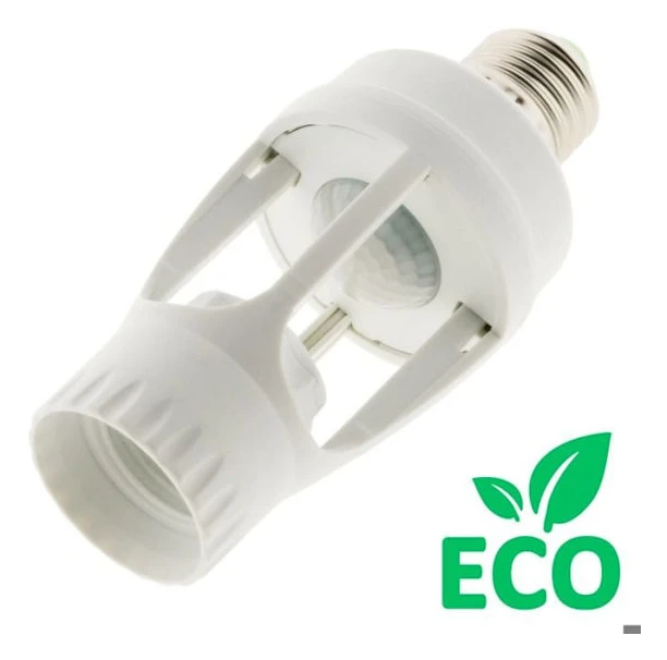 E27 lamphållare med integrerad sensor - Vit - Elexity-FA-