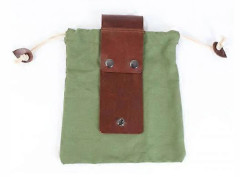 Outdoor Jungle Craft Väska Midjehängare Läder Vaxad Canvas Bältesväska