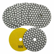 7 st diamantpoleringsrondeller 4/100 mm torra diamantpoleringsdynor för marmor, granit, sten, betong (100)-XF17-