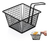 Pommes friteskorg svart 22x13x8 cm