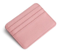 Korthållare / slimmad kortfodral / liten plånbok i rosa med sedelfack och 6 kortfack