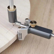 DIY Ritverktyg Trä Dubbelanvändning Ritverktyg Multifunktionella Ritlinjer och Bågar