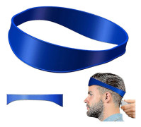 DIY Hem Böjd Silikon Hårklippningsband Halslinje Rätning Mall och Hårtrimningsguide Hårklippningsverktyg - ANYOU Blå Blue
