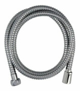 Duschslang - ROUSSEAU - Vridsäkra metallmuttrar - Flödesreducering - Längd 2 m - Dubbelhäftad förkromad rostfri stål