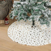Julgransmatta, 90 cm plysch julgransmatta, konstgjord päls julgransmatta juldekoration nyår hemmafestdekoration