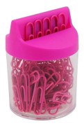 Victory Office Product 28mm runda gem VICTORY OFFICE PRODUCTS 6028M100-095 neonrosa metallbelagd i magnetisk behållare 100st