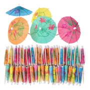 [200 st] Cocktailparaply Drinkparaply Tandpetare - Färgglada Pappersparaplyer Cocktailparaply för Luau Parasoll Hawaiian Tiki Party Dekorationer