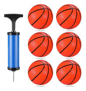 6 st 5-tums mini basketbollar för mini korg, liten basketboll för utomhusbruk