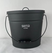 Siena HOME S17914 Skraldespand 15 l Stål, Plastic Sort 1 stk