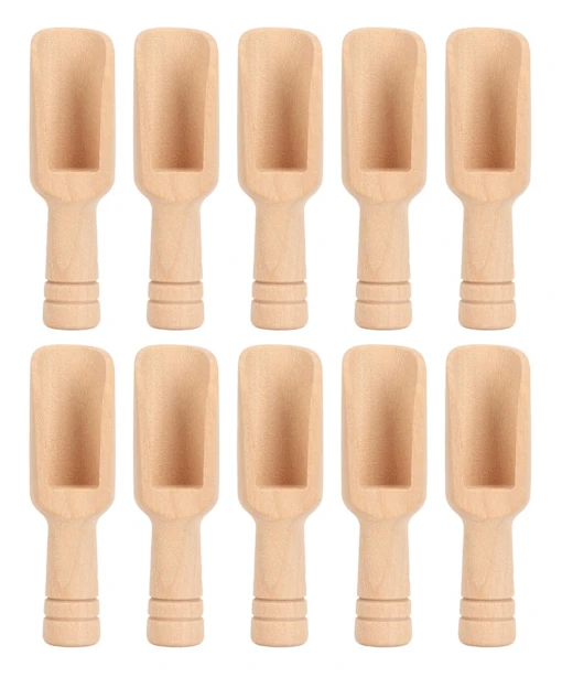 10 st träbadsaltssked polerade ytor miljövänlig saltsked badsked för duschrum Typ 1 (2,4x7,6cm/0,95x3,0tum)
