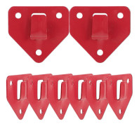 8 st Väggmonterade Brandsläckarkrokar Kraftiga Brandsläckarfästen Hållare Röd 6.2X6.2cm