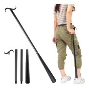 （Svart）84 cm lång klädnypa med strumptagare, justerbar