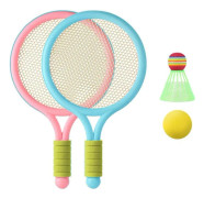 Tennisracketset för barn i plast, badmintonracket för småbarn med badmintonboll och tennisboll, inomhus- och utomhussporttillbehör -RY
