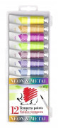 ICO COLOURS temperafärger, 12x12ml, blandade färger