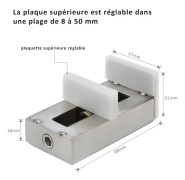 2-pack Dörrkarmssäkerhetslås i aluminiumlegering för skjutbara fönster med nyckel och barnsäkerhetsbegränsare