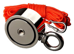 Neodymiummagnet, dubbelsidig, 150 kg dragkraft, 150KGX2 15M REP, Vertikal dragkraft