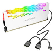 5V ARGB Minneskylfläns Enkel Installation Pålitlig Multi-Gränssnitt RAM-kylare Stil-Vit