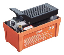 Luft hydraulisk pump, 10 000 PSI, 1,6 L oljetank, fotmanövrerad,Orange
