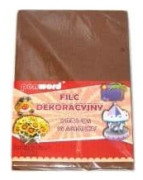 Polsirhurt Dekorativ filt brun 20x30 10st.