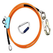 Stålvajerkärna Rep, Arborist Trädklättrare Fallskydd, Justerbar 240Cm Lanyard För Låg Stretch Och Skärbeständig Prestanda, Idealisk För