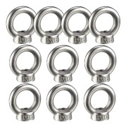 10 st lyftöglemutter, hona ringmutter för lyft 304 rostfritt stål 10-pack, M8
