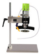 Glasflaskskärare - Bordsmodell - 150W - 110–240V EU-plugg - 60 mm blad - 7-stegs 12–24V - 2000–6000 rpm - Rostfritt stål - Silver/Grön