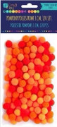 DP Craft Polyester pomponger DPCRRAFT 1cm mix orange 120st Dalprint