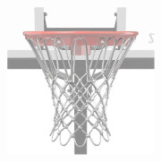 Kraftigt basketnät för inom- och utomhusbruk - Vit