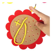 Solrosatrådseleksak handgjord DIY vävd tyg
