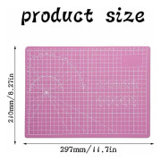 Skärmatta, Sy Matta, Skärbas, Skärplattor, Självläkande Skärmatta, för Tyg, Quiltning, Sömnad, Scrapbooking (Rosa)