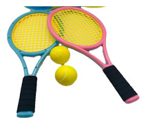 Tennisracket för barn med väska, badmintonbollar för barn (3+ år), utomhus- och inomhusspel för små barn