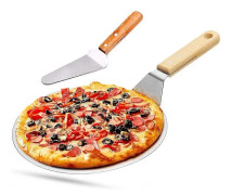 Pizzaspadar Rostfritt Stål Med Trähandtag För Hembakning