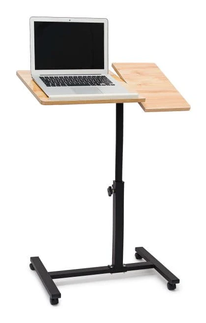 Robust laptopbord i höjdjusterbart trä