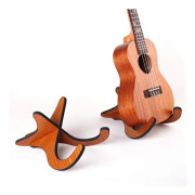 Exquisite Craftsmanship Ukulele Stand with Anti-slip Protection, Portable Wooden Stand for Ukulele, Violin, Mandolin, Banjo, Lightweight, Durable, and Foldable-FM-
