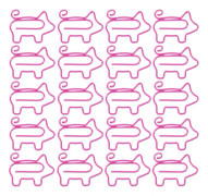 100 st Peppy Paper Clips Roliga Gemenskapsband Kontorsmaterialhållare (Rosa)