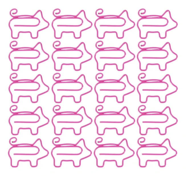 100 st Taggiga Gem Roliga Gem Kontorsmaterialhållare (Rosa)