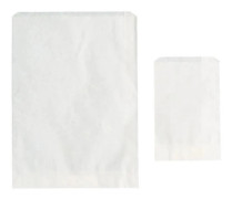 100-Pack - Papperspåse / Godispåsar 150x180mm - Påsar till Godis Vit