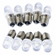 10 st E10 12V Spot LED-lampa Varmvit