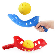 Scoopball-set, 2 racketar, 2 bollar, skicklighetsspel, inkluderar återförslutningsbar nätpåse