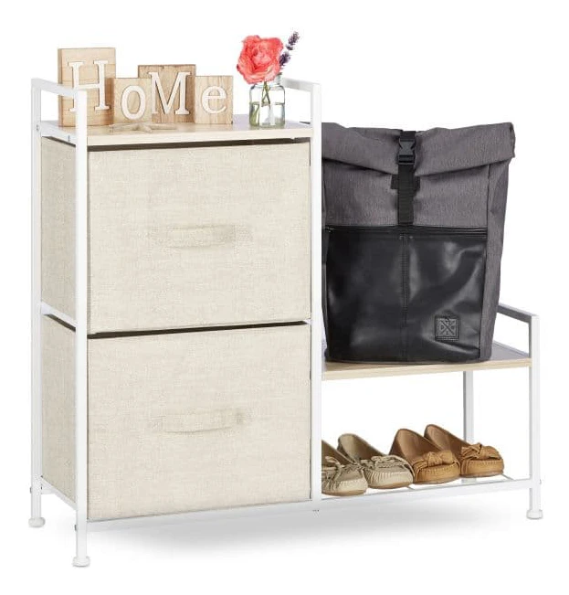 Robust hyllsystem, olika beige varianter