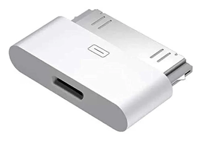 Lightning till 30-stiftsadapter hane till 8-stifts honkontaktomvandlare med iPhone