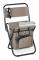 Robust beige campingpall med ryggstöd