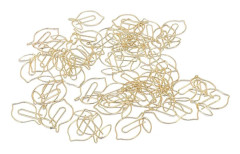 100 st Gem av papper Guld Söta Citronformade Bokmärkesklämmor med Transparent Låda för Kontor Skola Hemanvändning