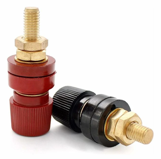 2 pcs Brass Female Socket Binding Post M8 Thread Connector Electrical Equipment