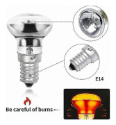 R39 E14 40W lavalampor, Edison skruv Ses reflektor små lavalampor, varmvit 2800K R39 dimbar (2-pack) Zhuoxuan
