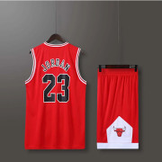 Michael Jordan NO.23 Basketboll Tröja Set Bulls Uniform för Barn, Vuxna röd