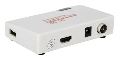 HDMI till RF koaxial konverter adapterbox, stöder 480P till 1080P