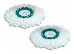 2-pack Mikrofibermopp Ersättningshuvuden för Kakel- och Stengolv - Vatten- och Smutsabsorberande, Lätt att Byta