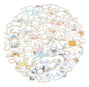 50 st Kawaii Cinnamoroll klistermärken tecknade japanska anime-klistermärken vattenflaskor bagage festgåva dekal för barn flickor (CIN)